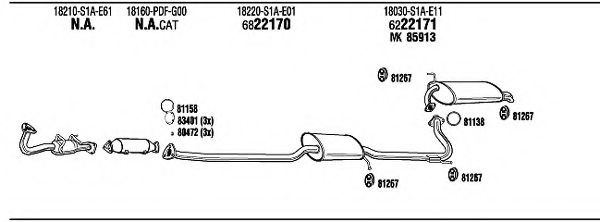 WALKER HO60107 Exhaust System